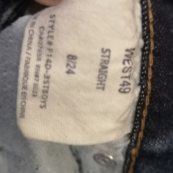 WEST 49 Kids Jeans, Blue, Relaxed Skateboarding Cut, Size 8 Kids - - Picture 8 of 8